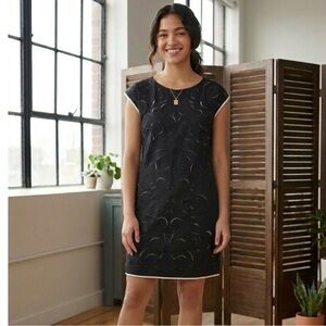 Catherine Malandrino Black Overlay Shift Dress XS